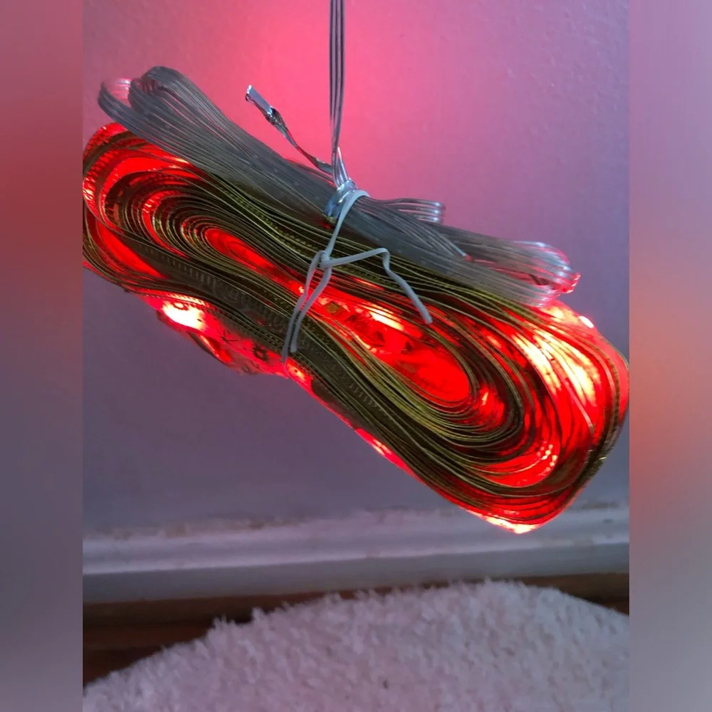 New Christmas Ribbon LED Fairy String Lights holiday Party Tree Decor USB